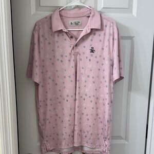 Original Penguin Light Pink Polo with Star Pattern